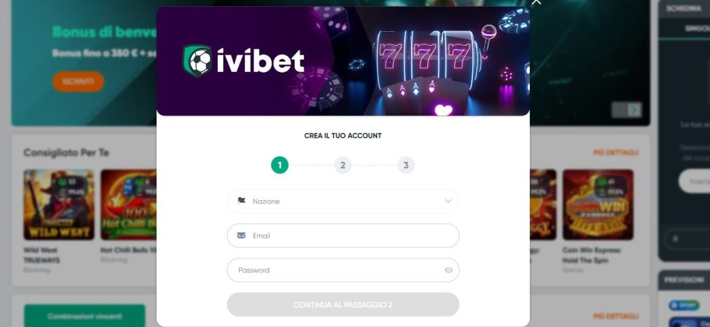 ivibet registrazione